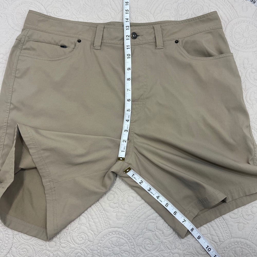 Prana Zion Shorts Mens 38 Tan Khaki ReZion Stretch Hiking Outdoor Camping - Picture 8 of 9